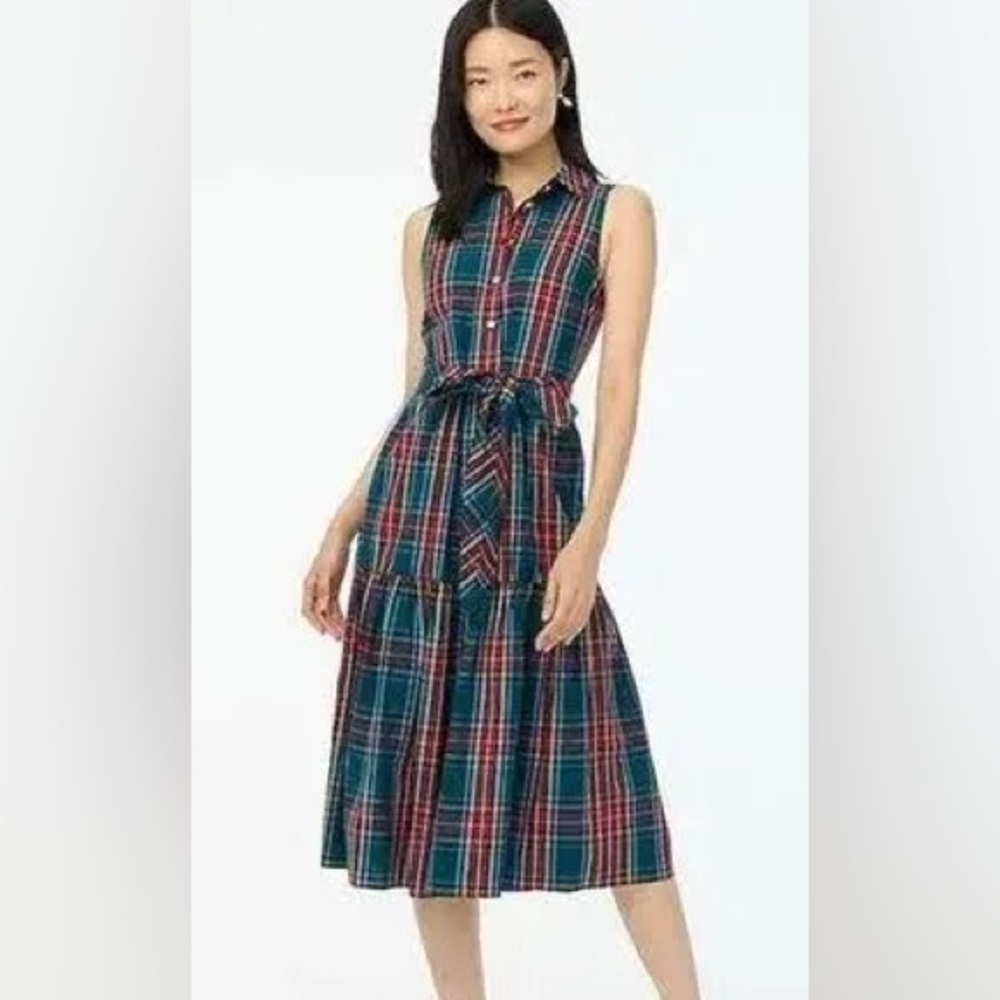 J Crew Tartan Plaid Dress